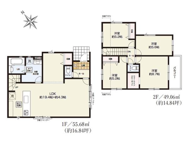 川越市今成5期　新築分譲住宅　全2棟　2号棟