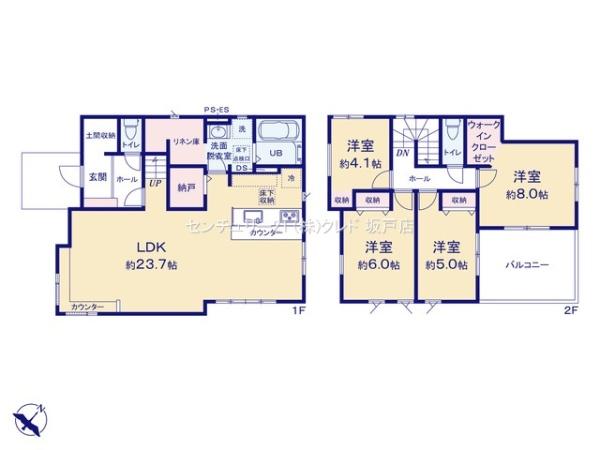 鶴ヶ島市上新田1期　新築分譲住宅　全3棟　2号棟