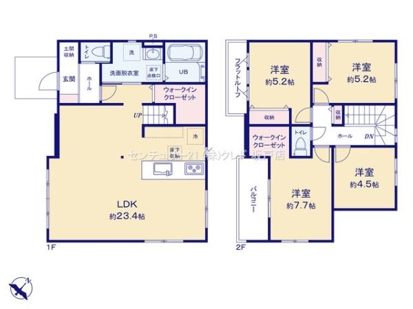 鶴ヶ島市上新田1期　新築分譲住宅　全3棟　3号棟