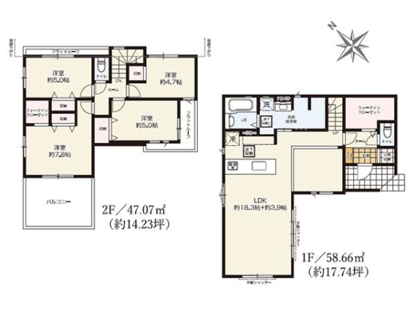 川越市寺尾4期　新築分譲住宅　全2棟　1号棟