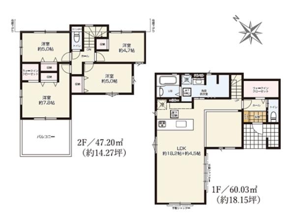 川越市寺尾4期　新築分譲住宅　全2棟　2号棟