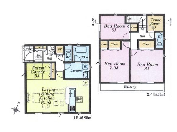 川越市寺尾第17　新築分譲住宅　全4棟　3号棟