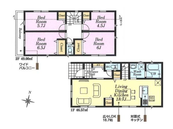 川越市砂第19　新築分譲住宅　全4棟　1号棟