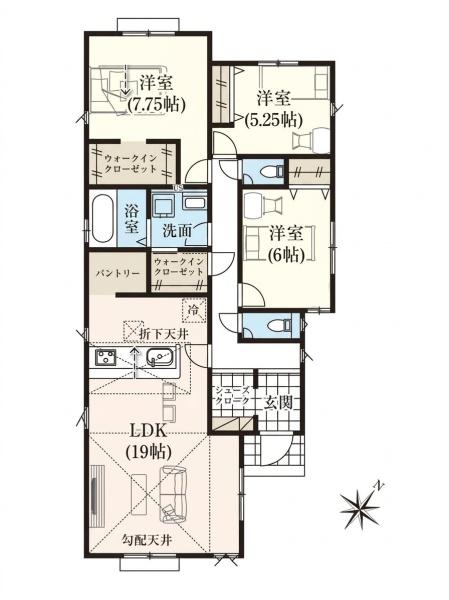 嵐山町菅谷4期　新築分譲住宅　全2棟　1号棟