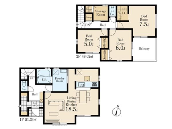 川越市的場2丁目第3　新築分譲住宅　全3棟　3号棟