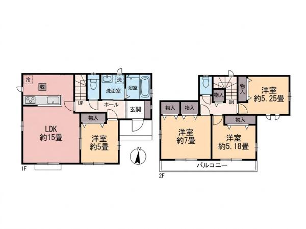 川越市安比奈新田1番1 新築分譲住宅 全7棟 A号棟