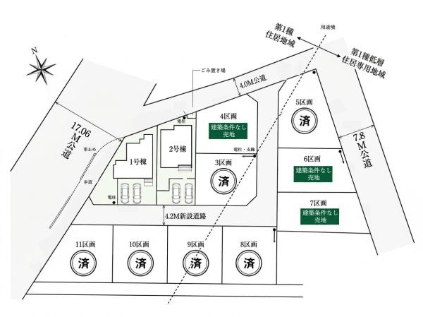 鶴ヶ島市藤金15期　新築分譲住宅　全2棟　1号棟