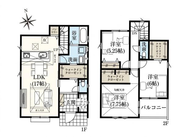 鶴ヶ島市藤金15期　新築分譲住宅　全2棟　2号棟