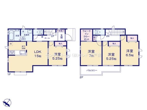 川越市砂新田　新築分譲住宅　全2棟　B号棟