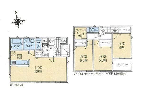日高市上鹿山第4　新築分譲住宅　全3棟　1号棟
