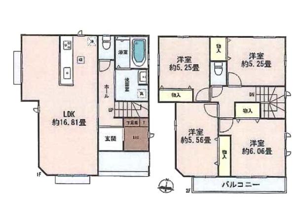 川越市笠幡34番　新築分譲住宅　全4棟　A号棟