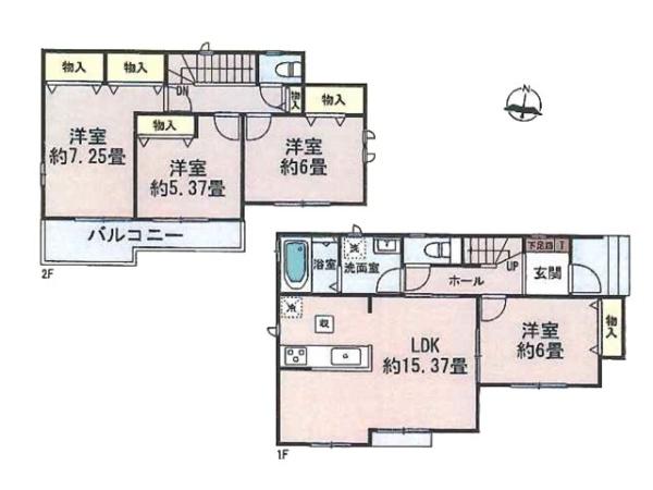 川越市笠幡34番　新築分譲住宅　全4棟　B号棟