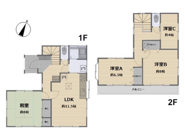 川越市大字大袋新田の中古一戸建て