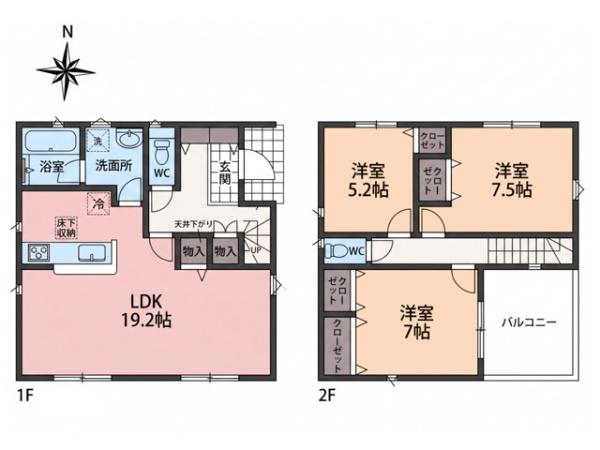 越生町上野東第5　新築分譲住宅　全6棟　3号棟
