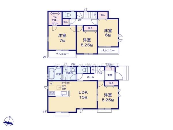 川越市笠幡34番　新築分譲住宅　全4棟　D号棟
