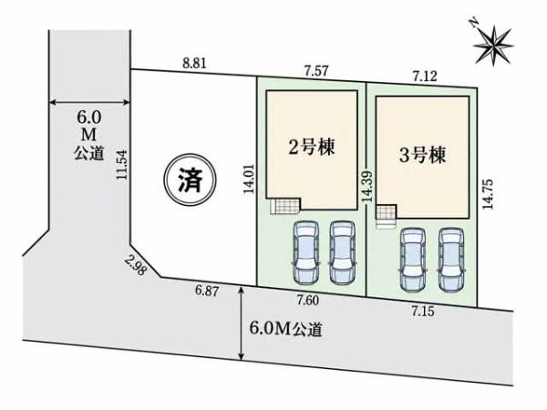 鶴ヶ島市脚折町11期　新築分譲住宅　全3棟　3号棟