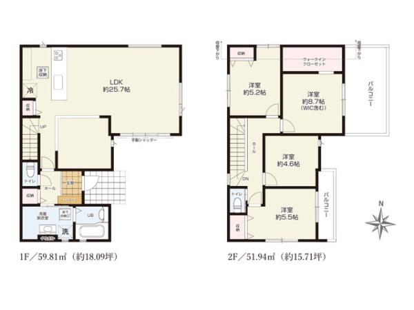 川越市霞ヶ関北23期　新築一戸建て