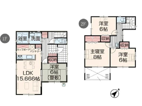 鶴ヶ島市中新田　新築分譲住宅　全3棟　2号棟