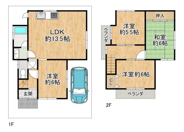 松原市岡４丁目の中古一戸建