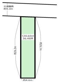 堺市北区南花田町　建築条件無売土地