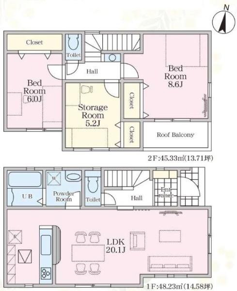 堺市中区福田3号棟　新築戸建