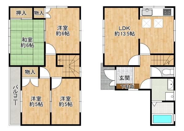 堺市北区奥本町1丁　中古戸建