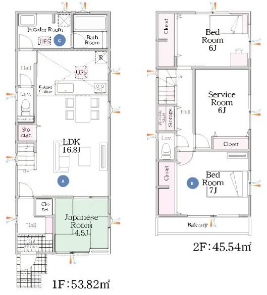 堺市北区百舌鳥本町1丁3号棟　新築戸建