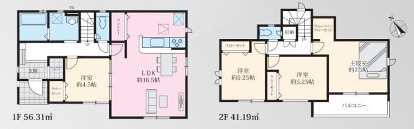 堺市中区上野芝向ヶ丘4丁2号棟　新築戸建