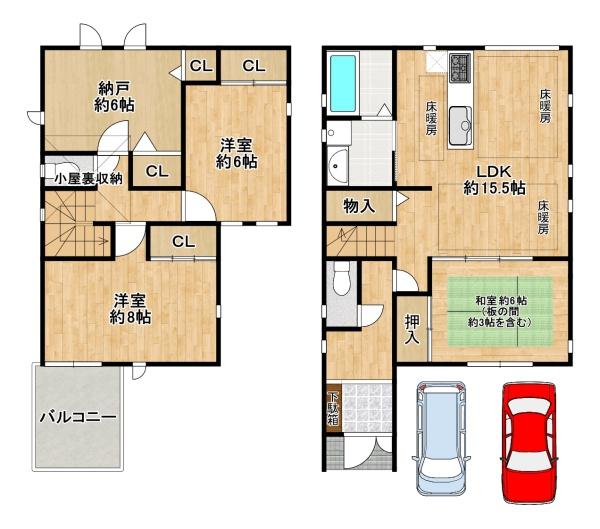堺市北区金岡町　中古戸建