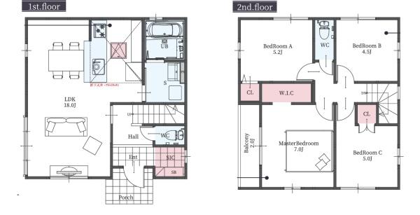 堺市東区中茶屋1期2号棟　新築戸建