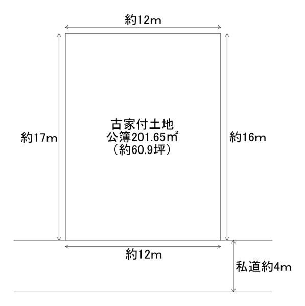 羽曳野市高鷲3丁目　古家付売土地
