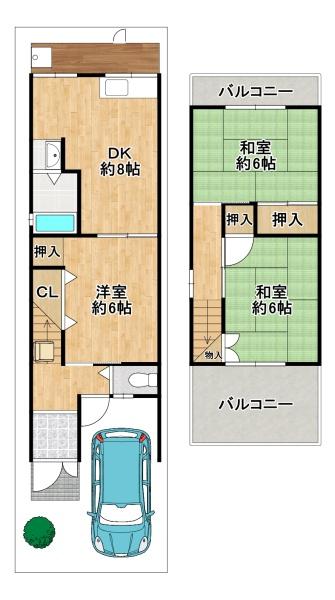 大阪市東住吉区住道矢田２丁目の中古一戸建て