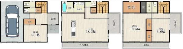 堺市西区浜寺南町２丁の中古一戸建て