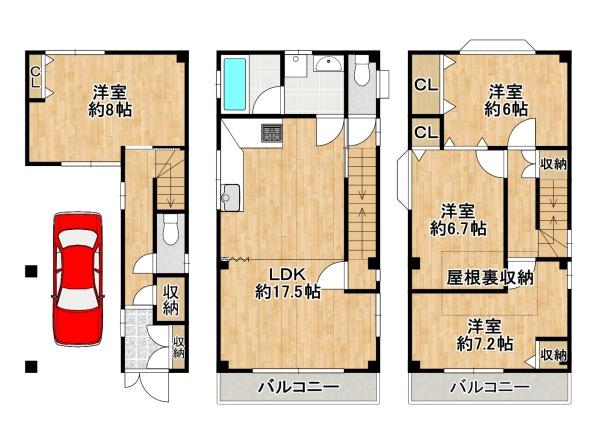 大阪市港区市岡元町2丁　中古戸建