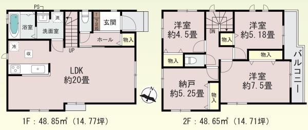 堺市中区福田B号棟　新築戸建