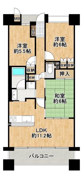 藤和浜寺公園ホームズ駅前通り(間取り)