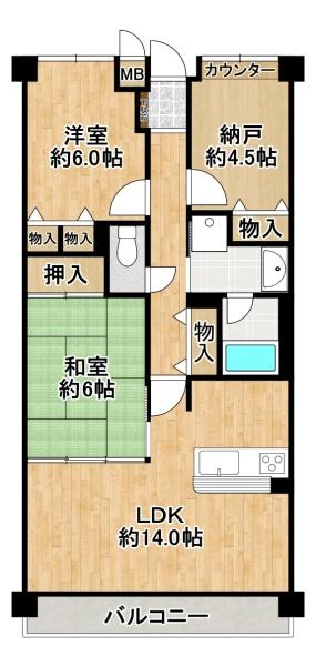 ファミール北野田(間取り)