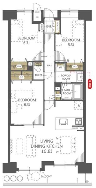 ファミールハイツ上野芝Ⅱ番館