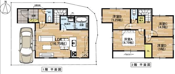 堺市東区菩提町5丁2号棟　新築戸建