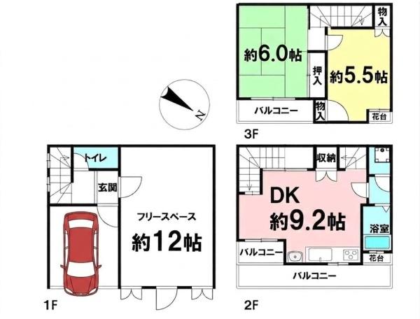 堺市堺区住吉橋町１丁の中古テラスハウス