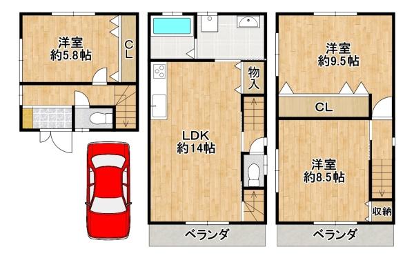 大阪市大正区南恩加島３丁目の中古一戸建て