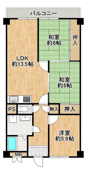 南海狭山コーポ1号棟