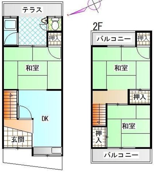 堺市東区南野田　中古テラス