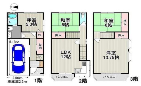 八尾市久宝寺６丁目の中古一戸建て