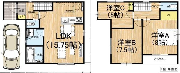 松原市田井城1丁目　新築戸建