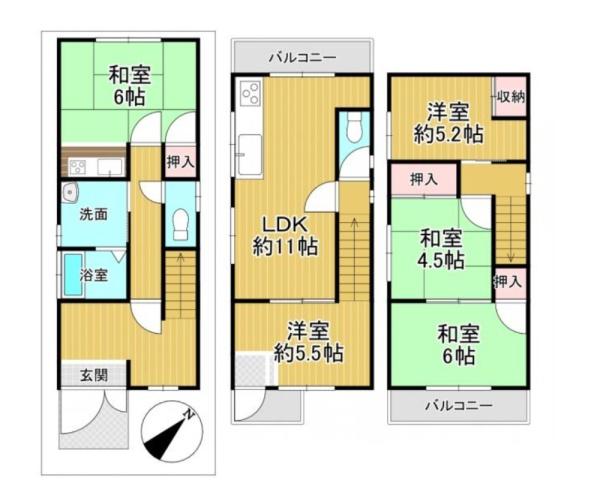 泉大津市神明町の中古一戸建て