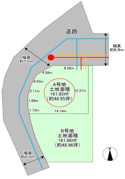 富田林市南旭ヶ丘町A号地　売土地