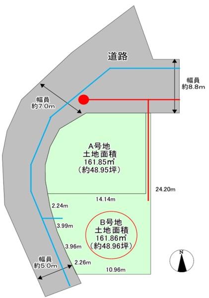 富田林市南旭ヶ丘町B号地　売土地