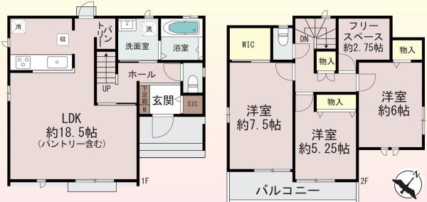 堺市中区深井中町A号棟 新築戸建