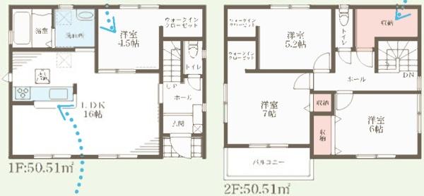 富田林市梅の里1丁目2号棟 新築戸建